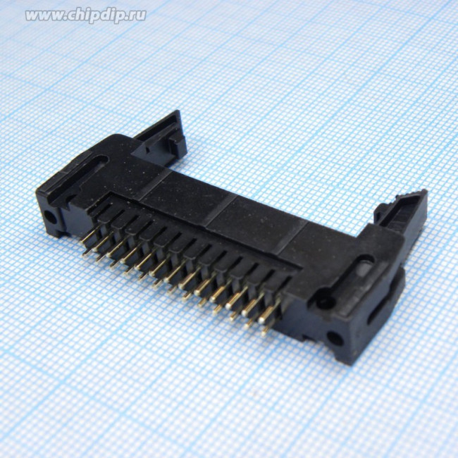 SCM-26 (DS1011-26S) (IDCC-26MS), Вилка на плату прямая с защелкой 26pin