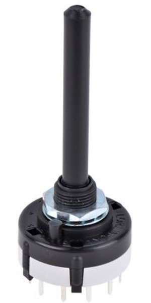 CK1061, Поворотный переключатель, 4 Позиции, 3-полюсный, 30 °, 150 мА, 300 В, CK