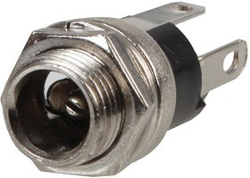 PSG01769, Разъем Питания DC, Гнездо, 500 мА, 2.1 мм, Монтаж на Шасси, Пайка