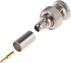 J01002A0016, 75 Straight Cable Mount, BNC Connector, Plug, 0.8/3.7-6.15
