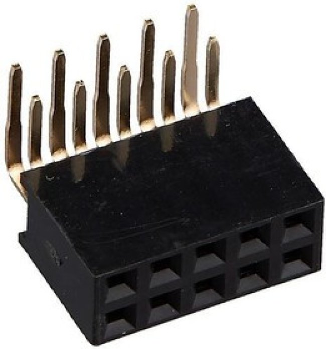 KLS1-208-8.4-2-10-R, Гнездо на плату, шаг 2.54мм, 2x5, угловое