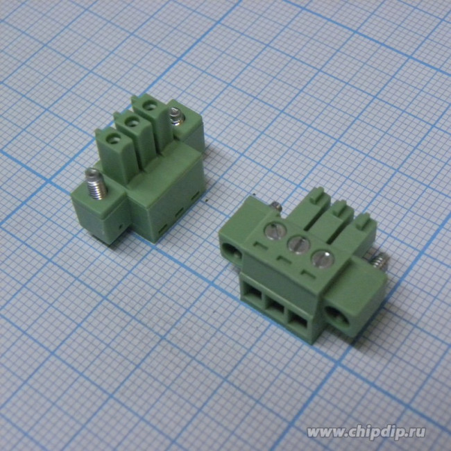 15EDGKM-3.5- 03P-14-00A(H), (15EDGKM-3.5- 03P-14-00ZH), Разъемный клеммный блок, 3 контакта. Серия 15EDGKM-3.5