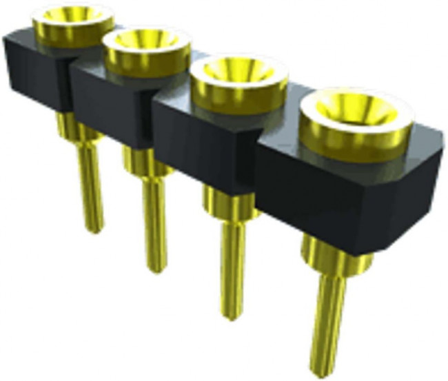 SL-101-G-19, Headers &amp; Wire Housings .100" Low Profile Single Row Screw Machine Socket Strip