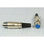 Разъем микрофонный XLR розетка, контакты 7P, монтаж на кабель, MC910-7P