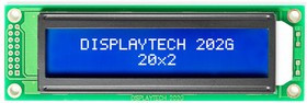 202G CC BC-3LP, LCD Character Display Modules &amp; Accessories 20x2 Char Display STN Blue 6 oclock