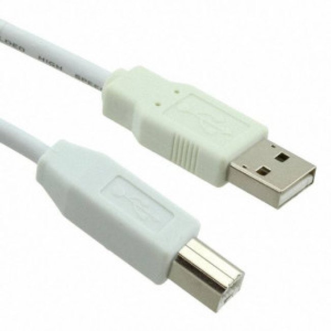 1487587-1, USB Cables / IEEE 1394 Cables USB A-B 28/26 WHITE 1 M
