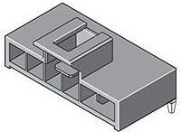 1053132204, Conn Wire to Board HDR 4Power POS 2.5mm Solder RA Side Entry Thru-Hole Tray