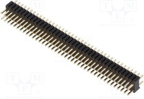 ZL311-2X40P, Штыревая планка, штыревой, "папа", PIN: 80, прямой, 1,27мм, THT