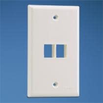 NK2FNIW, VERTICAL FACEPLATE, 2 MODULE, WHITE