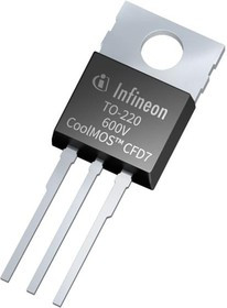 IPP60R090CFD7XKSA1, Силовой МОП-транзистор, N Канал, 600 В, 25 А, 0.075 Ом, TO-220, Through Hole