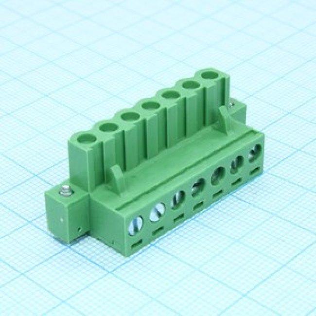 2EDGKM-5.0-07P-14-00A(H), Разъемный клеммный блок, 7 контактов шаг 5.0мм