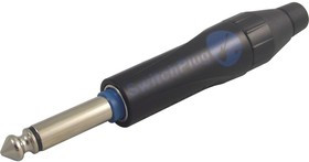 TM1PB, Телефонный аудио разъем, 2 контакт(-ов), Штекер, 6.35 мм, Монтаж на Кабель