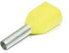 Клемма наконечник на кабель, 1,9x 8мм, 2мм, 2х1,0мм2, обжимная, желтый, LT010008*2 Клемма наконечник на кабель, 1,9x 8мм, 2мм, 2х1,0мм2, обжимная, желтый, LT010008*2
