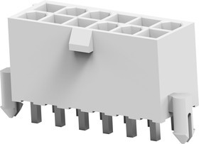 1-2825274-2, Прямоугольный разъем питания, 12 контакт(-ов), VAL-U-LOK HCS, Монтаж на Печатную Плату