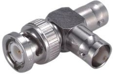 45_BNC-75-0-1/133_NE, RF Adapter, T-Type, BNC Plug - 2x BNC Socket, 75Ohm