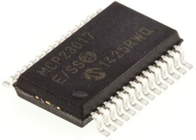 MCP23017-E/SS, Расширитель I/O, 16бит, 1.7 МГц, I2C, Последовательный, 4.5 В, 5.5 В, SSOP MCP23017-E/SS, Расширитель I/O, 16бит, 1.7 МГц, I2C, Последовательный, 4.5 В, 5.5 В, SSOP