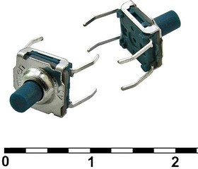 WS7770S-250AL, Тактовая кнопка пылевлагозащищенная , 7.5х7.5х5 мм, OFF-ON (4Р), IP 67, 50 мА, 12 В, 100 мОм