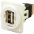CP30209NXW, Соединитель, гнездо USB A, гнездо USB B, FT, USB 2.0, пластик