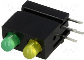 1801.8731, LED; в корпусе; зеленый,желтый; 3мм; Кол-во диод: 2; 20мА