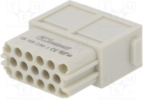 MX-93601-0558, Разъем: HDC, модуль, "мама", S-M10/17, PIN: 17, без контактов, 10А