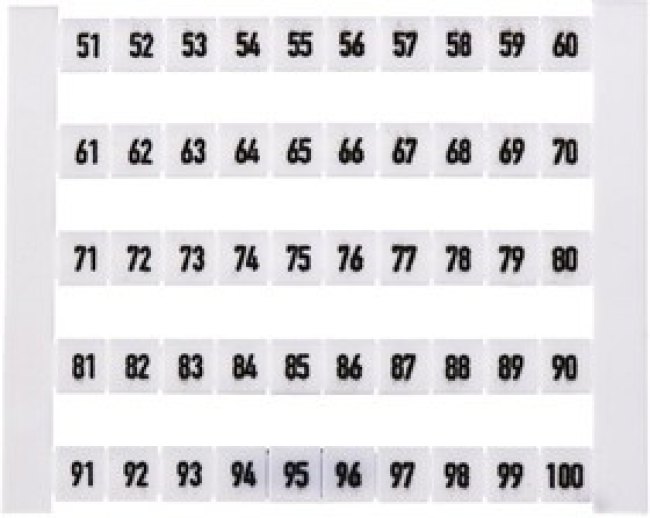 0473460051, Wire Labels &amp; Markers DEK 5 FW 51-100