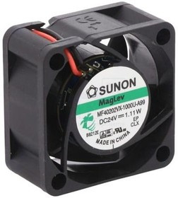 MF40202VX-1000U-A99, Вентилятор осевой, 24В DC, 40x40x20мм, подшипник Vapo, 18,25куб.м/ч, 27,5дБА