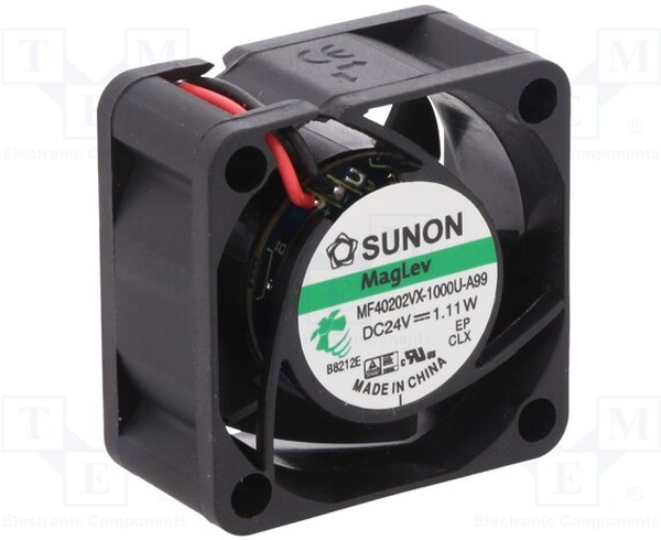 MF40202VX-1000U-A99, Вентилятор осевой, 24В DC, 40x40x20мм, подшипник Vapo, 18,25куб.м/ч, 27,5дБА