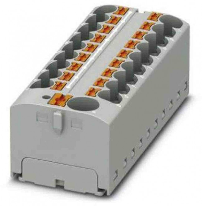3273900, DIN Rail Terminal Blocks PTFIX 10/18X4 GY