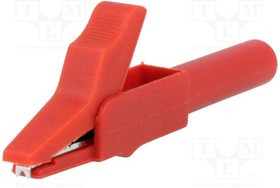 AX-CR-4PM-R, Зажим "крокодил", 15А, красный, Диап.захвата: макс.12мм AX-CR-4PM-R, Зажим "крокодил", 15А, красный, Диап.захвата: макс.12мм