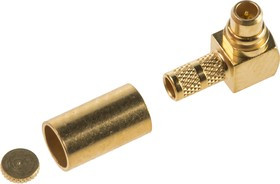 16_MMCX-50-2-2/111_OE, Plug Cable Mount MMCX Connector, 50, Solder Termination, Right Angle Body