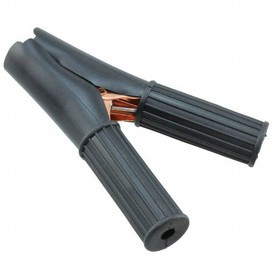 BU-46C-0L, Crocodile Clip, Copper Contact, 75A, Black