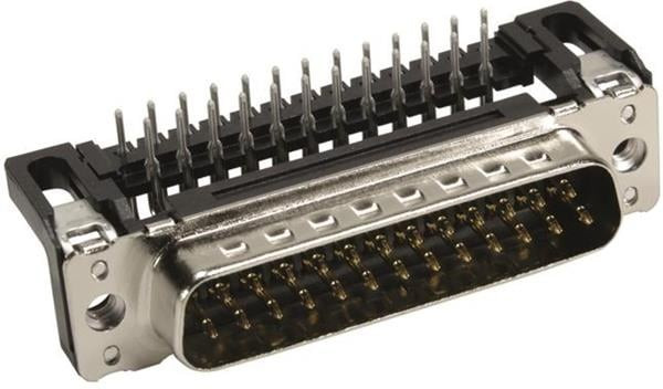 09653227801, Harting 25 Way Right Angle Through Hole D-sub Connector Plug, 2.76mm Pitch, with M3 Threaded Inserts 09653227801, Harting 25 Way Right Angle Through Hole D-sub Connector Plug, 2.76mm Pitch, with M3 Threaded Inserts