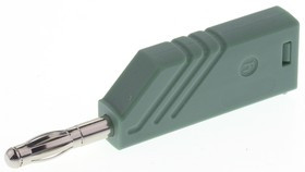 934100104, Green Male Banana Plug, 4 mm Connector, Screw Termination, 24A, 60V dc, Nickel Plating
