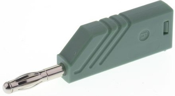 934100104, Green Male Banana Plug, 4 mm Connector, Screw Termination, 24A, 60V dc, Nickel Plating