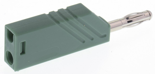934100104, Green Male Banana Plug, 4 mm Connector, Screw Termination, 24A, 60V dc, Nickel Plating