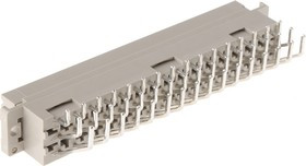 09062486836, 09 06 48 Way 5.08mm Pitch, Type F Class C2, 3 Row, Right Angle DIN 41612 Connector, Socket