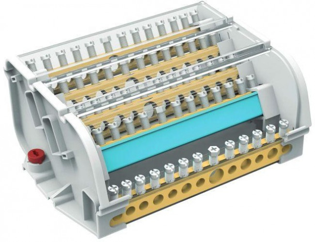 Блок распределительный 5p 7х8мм на DIN-рейку DKC BD160135