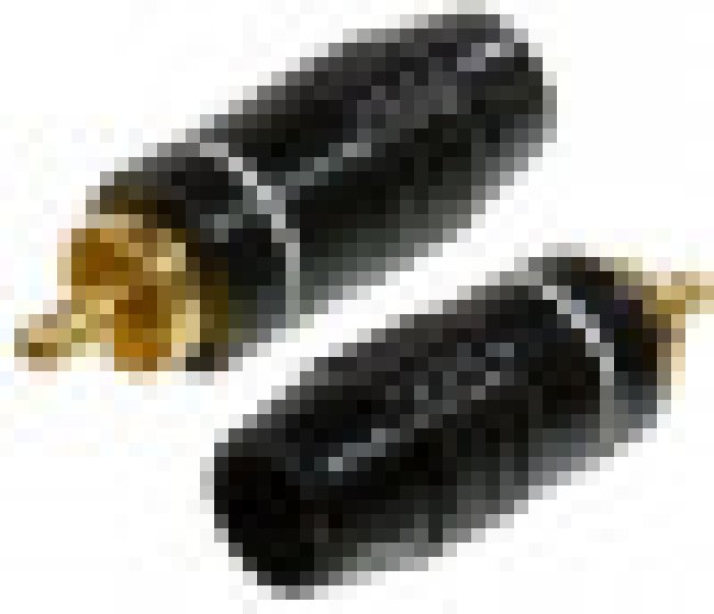 1-224G WHITE, штекер RCA металл на кабель белый 47мм "позолоченный"