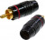 1-224G WHITE, штекер RCA металл на кабель белый 47мм "позолоченный"