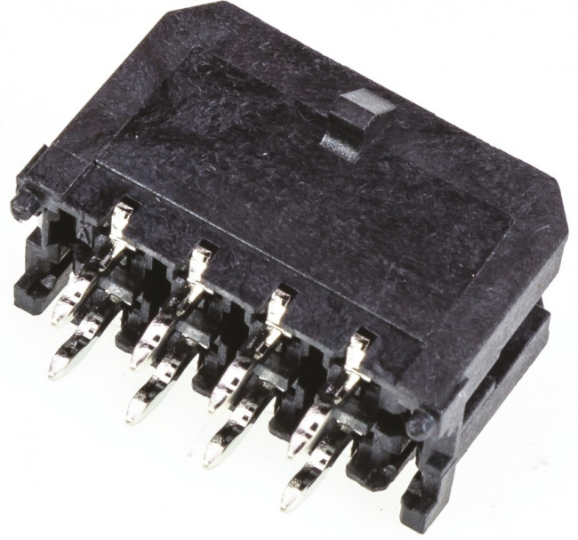 MX-43045-0814, Гнездо, провод-плата, "папа", Micro-Fit 3.0, 3мм, PIN: 8, THT, 8,5А