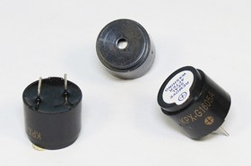 Зуммер магнитоэлектрический с генератором, размер 16x14, напряжение 5В, частота 2.3кГц, контакты 2P7