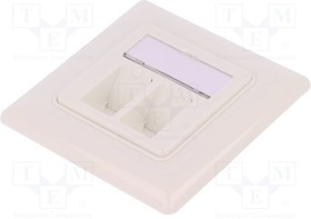 LOG-NK4020, Гнездо, корпус, Keystone, Цвет: белый, встраиваемый, на защелке