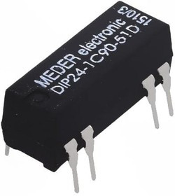 DIP24-1C90-51D, Реле: герконовое, SPDT, Uобмотки: 24ВDC, 0,5А, макс.100ВDC, 290мВт