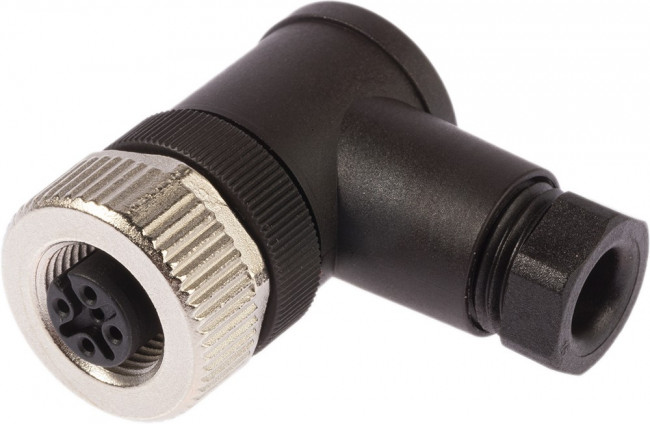 7000-13001-0000000, Circular DIN Connectors M12 FEMALE 90 FIELD-WIREABLE SCREW TERM., 5-pol. max.0,75mm 4-6mm