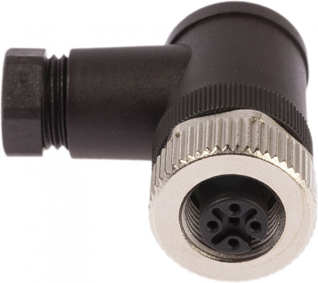 7000-13001-0000000, Circular DIN Connectors M12 FEMALE 90 FIELD-WIREABLE SCREW TERM., 5-pol. max.0,75mm 4-6mm