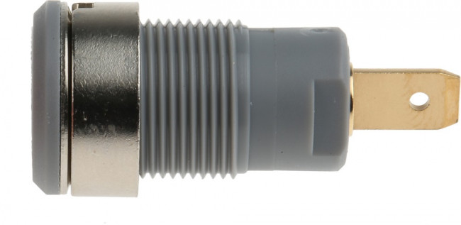 23.3000-28, Grey Female Banana Socket, 4 mm Connector, Tab Termination, 24A, 1000V, Gold Plating