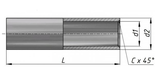 Гильза соединительная луженая ГМЛ 6-4мм Т2 опрес. медь ЗЭТАРУС zeta11412 Гильза соединительная луженая ГМЛ 6-4мм Т2 опрес. медь ЗЭТАРУС zeta11412