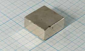 Магнит 30,0x30,0x15, параллелепипед, рабочая температура -60~80C, Ni, класс N35