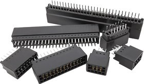 EC-64P-S Card edge connector краевой разъем на печатную плату под пайку, 64 PIN, шаг 2.54мм, прямой