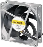 9LG0912P4S001, San Ace 9LG Series Axial Fan, 12 V dc, DC Operation, 101m³/h, 2.64W, 220mA Max, 92 x 92 x 25mm